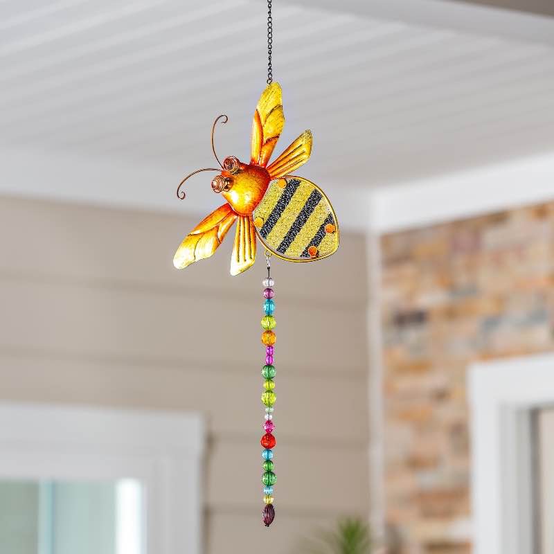 Hanging Glass Handcrafted Bee